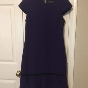 Karl Lagerfeld purple sheath dress.